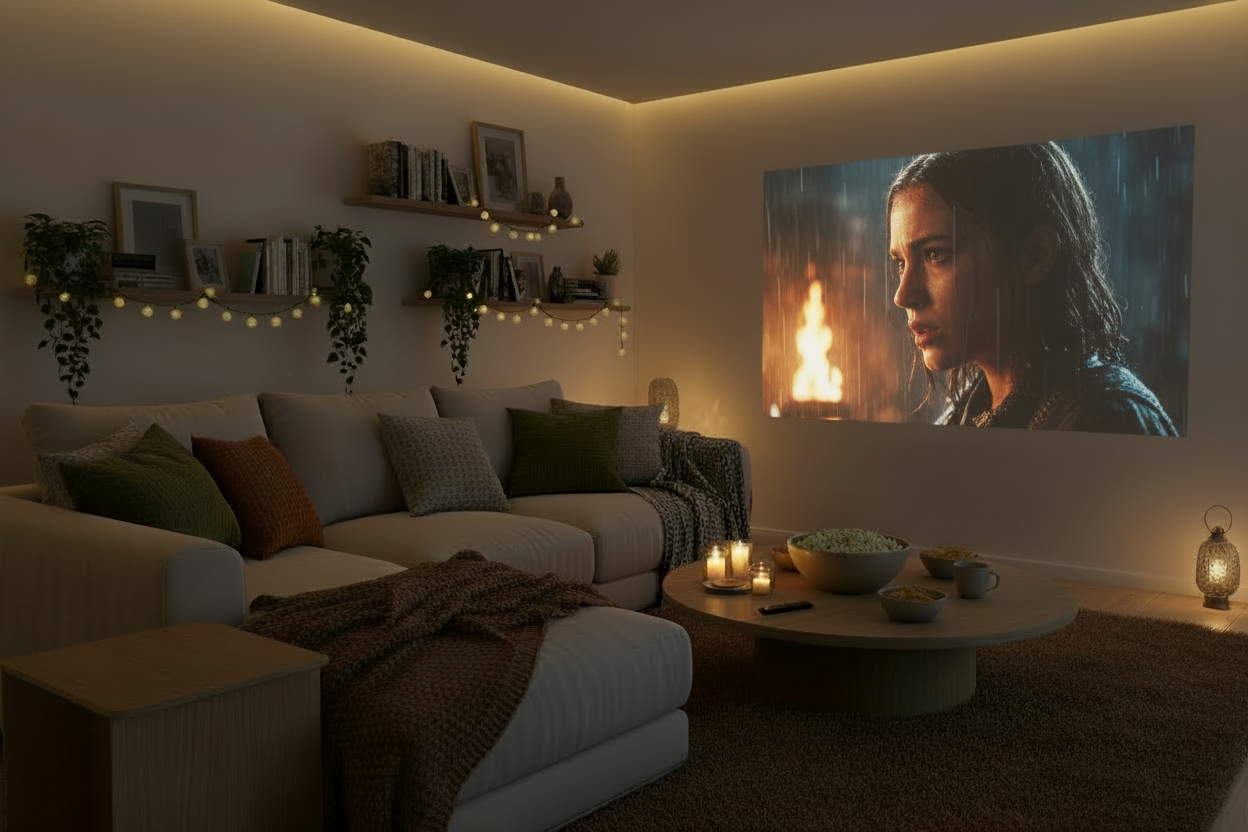 lite mer verklig film så att det ser ut som bio och större och tydligare skärm